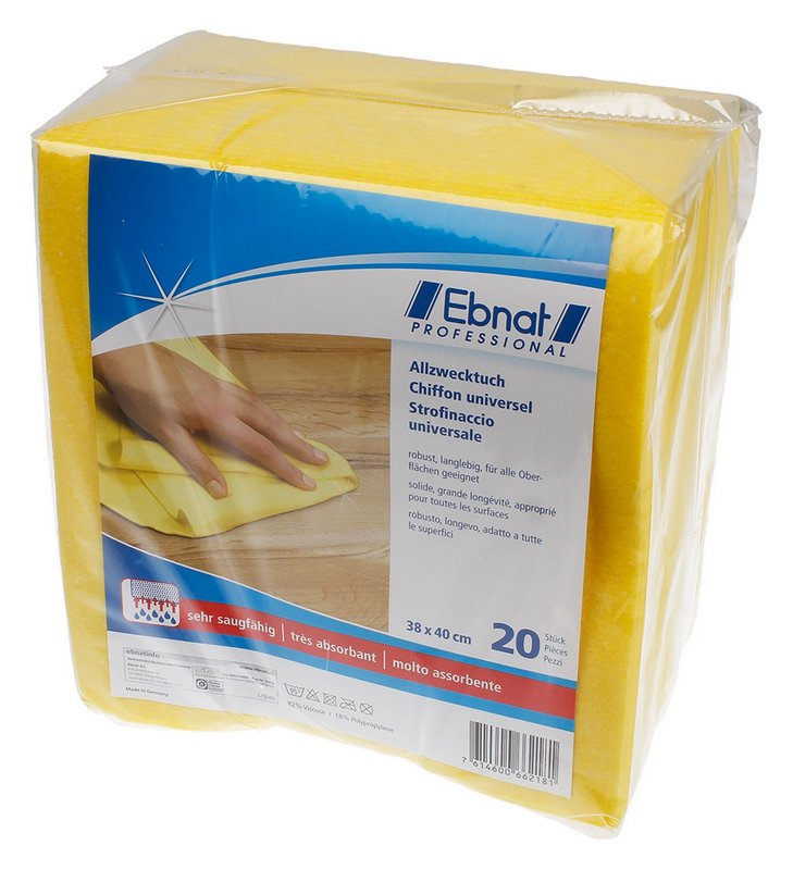 EBNAT Allzwecktuch 20 Stück gelb 40x38cm 