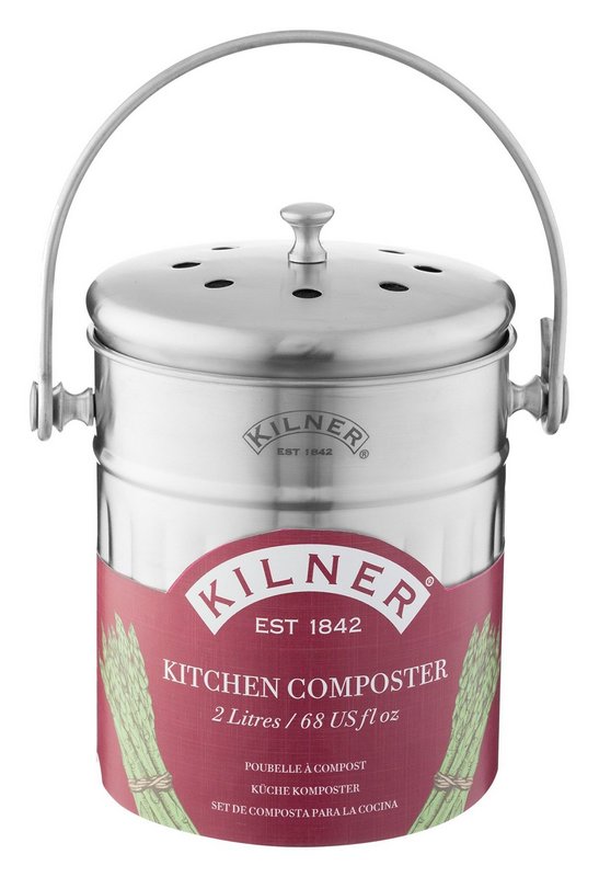 KILNER Kompostbehälter Inox 2 Liter 