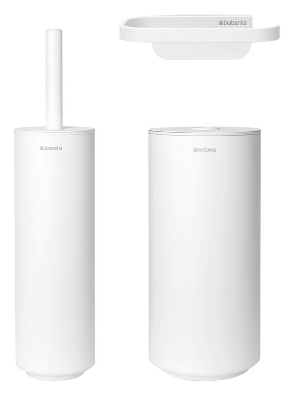 BRABANTIA Toiletten-Set MindSet 3-teilig mineral fresh white 