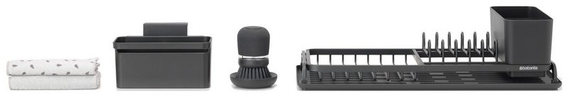 BRABANTIA Abwasch Set Sink Side 4-teilig dark grex 