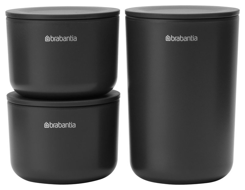 BRABANTIA Aufbewahrungsdosen Set 3-teilig dark grey 