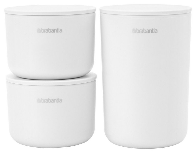 BRABANTIA Aufbewahrungsdosen Set 3-teilig white 