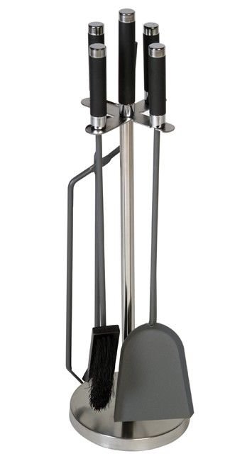 LIENBACHER Cheminéegarnitur Inox schwarz 