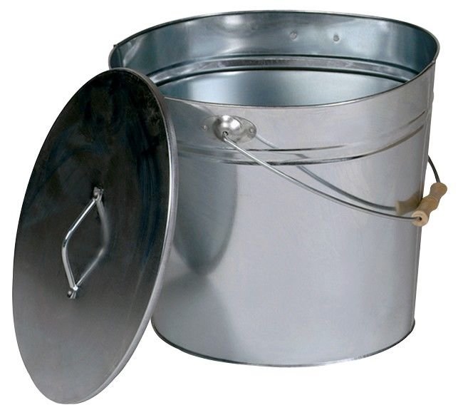 LIENBACHER Ascheneimer mit Deckel verzinkt 34x24x31cm 