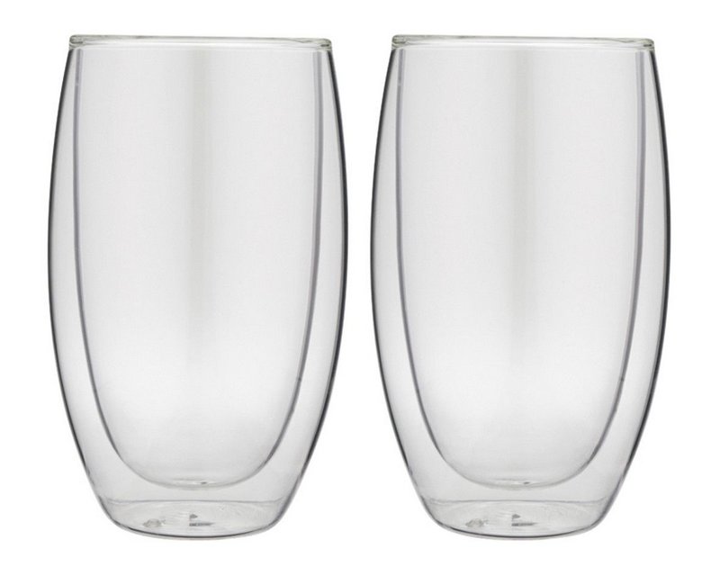 FOREVER Teetasse Glas doppelwandig 2 Stück 400 ml 