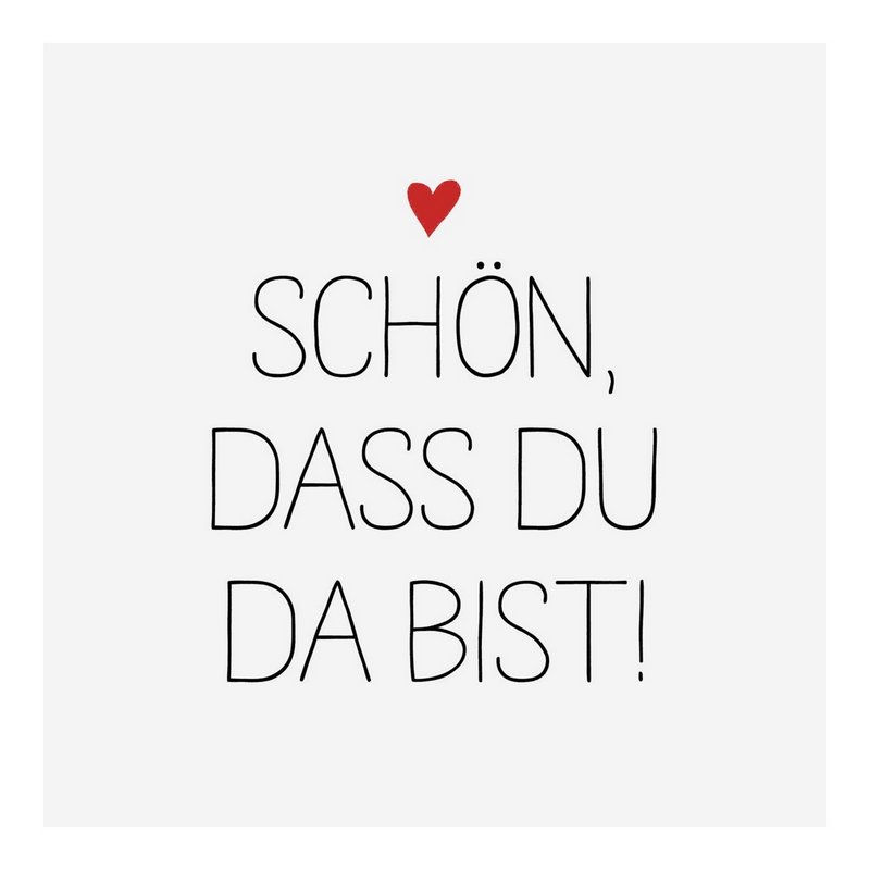 PPD Servietten Schön dass Du da bist 