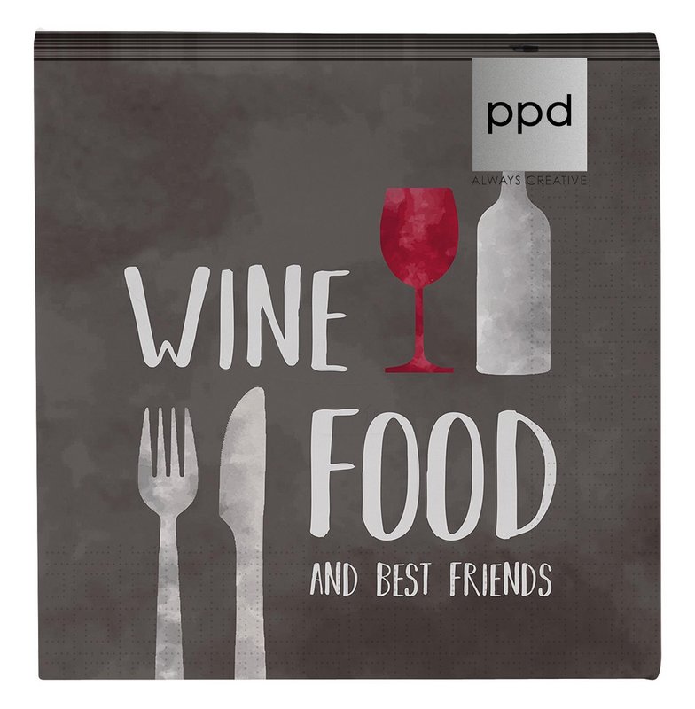 PPD Servietten Wine Food 
