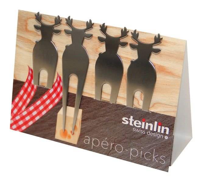 STEINLIN Apéropicks Hirsch Inox 