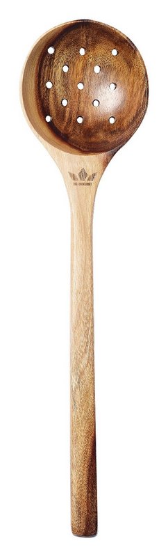 DUTCHDELUXES Holzlöffel mit Löchern Akazie 30.5 cm 