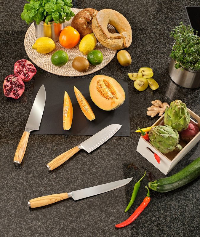 RÖSLE Santokumesser Olivenholz 