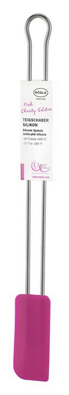 RÖSLE Teigschaber Silikon pink schmal 26 cm 