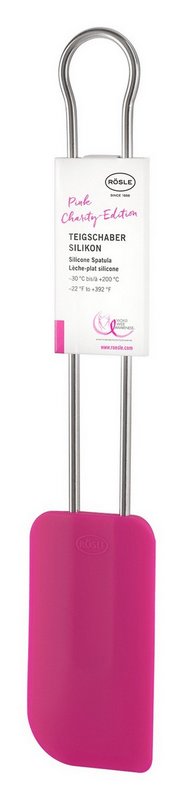 RÖSLE Teigschaber Silikon pink breit 26 cm 