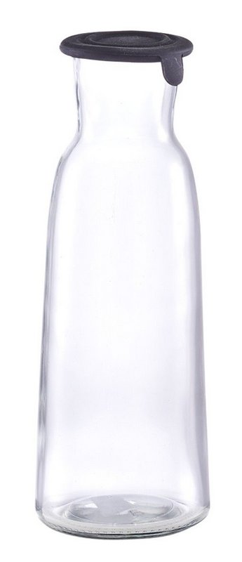 ZELLER Glaskaraffe mit Silikondeckel 1 l 