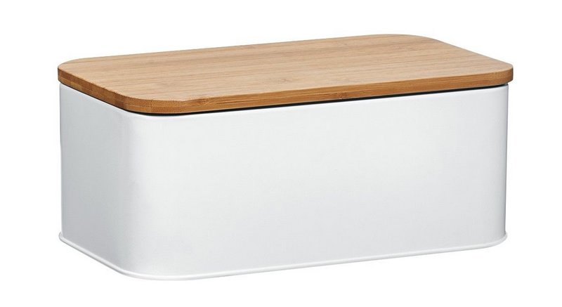 ZELLER Brotkasten weiss Bamboo 