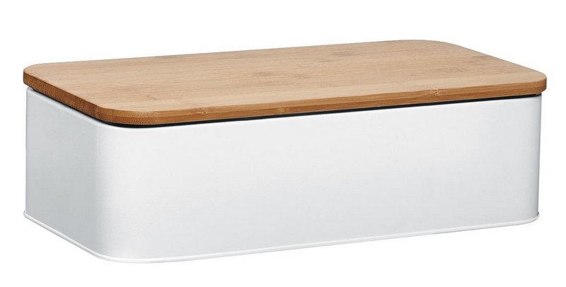 ZELLER Brotkasten weiss Bamboo 