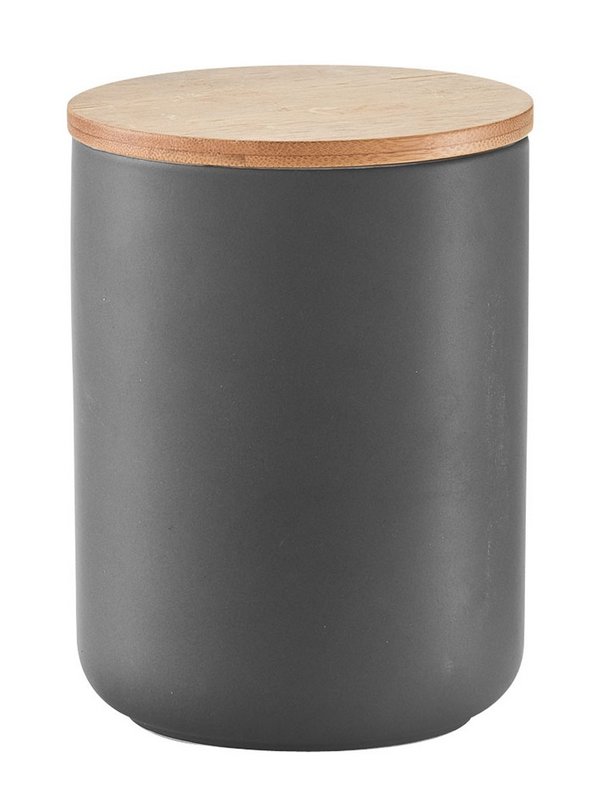 ZELLER Vorratsdose anthrazit mit Deckel Bamboo 1150 ml 