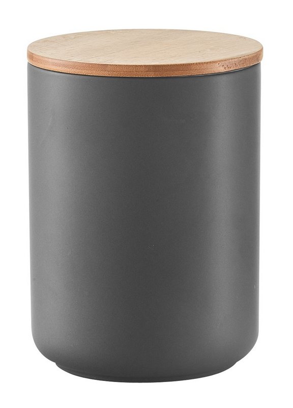 ZELLER Vorratsdose anthrazit mit Deckel Bamboo 1500 ml 