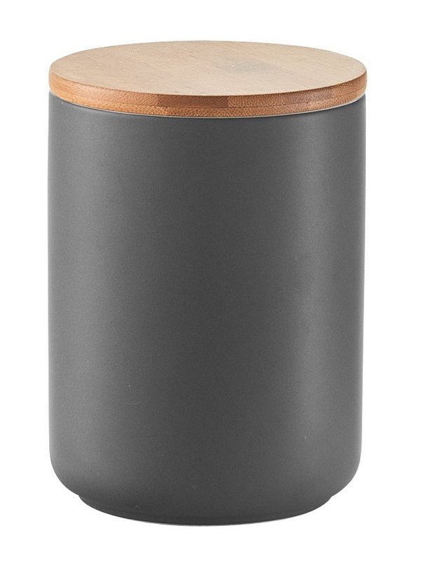 ZELLER Vorratsdose anthrazit mit Deckel Bamboo 650 ml 