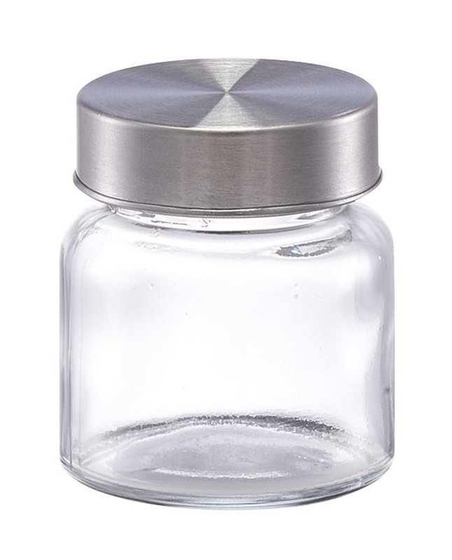 ZELLER Vorratsglas mit Deckel Metall Mini 75ml 