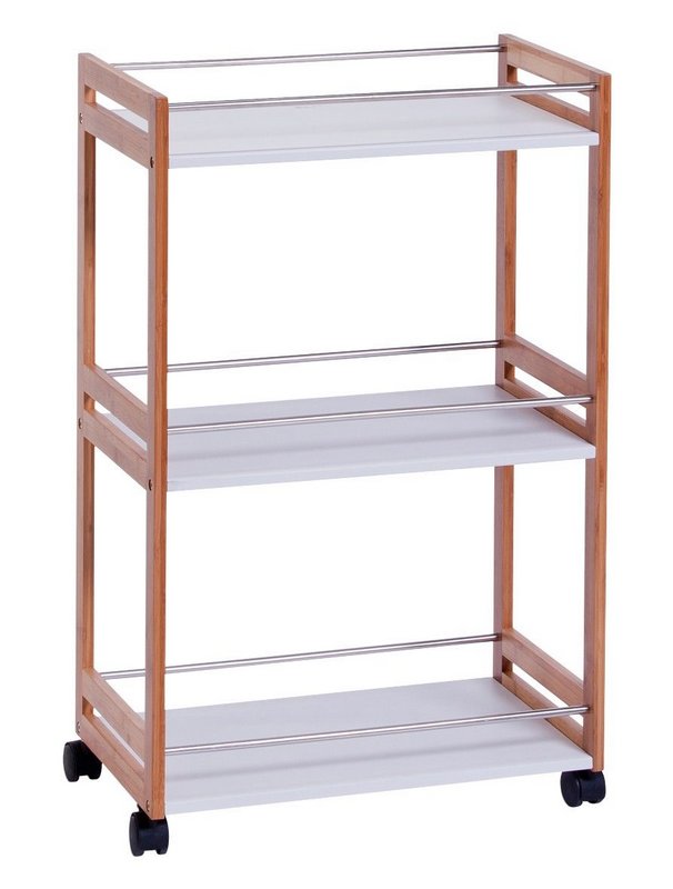 ZELLER Rollwagen Bamboo weiss 