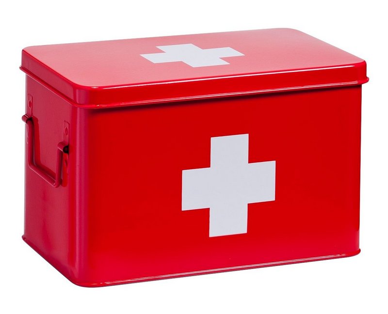 ZELLER Medizinbox Metall rot 