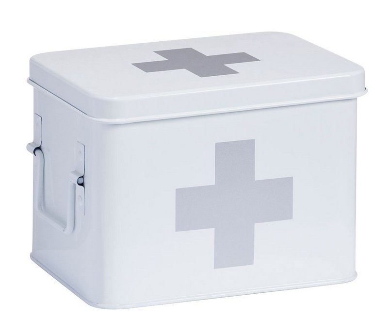 ZELLER Medizinbox Metall weiss 
