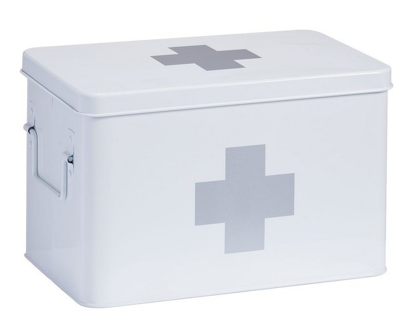 ZELLER Medizinbox Metall weiss 