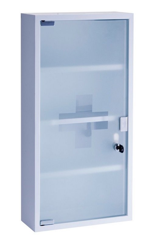 ZELLER Medizinschrank Metall weiss 
