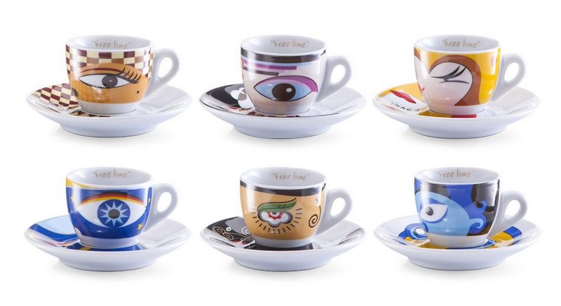 ZELLER Espressotassen Set Magic Eyes 