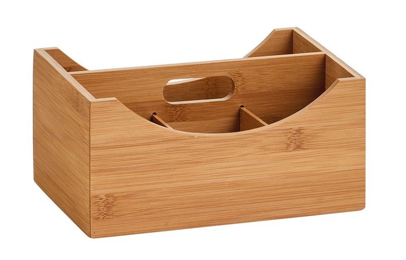 ZELLER Ordnungsbox mit Giff Bamboo 25x18x12 cm 