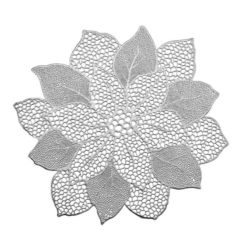 ZELLER Tischset Flower silber 