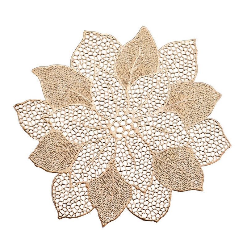 ZELLER Tischset Flower gold 