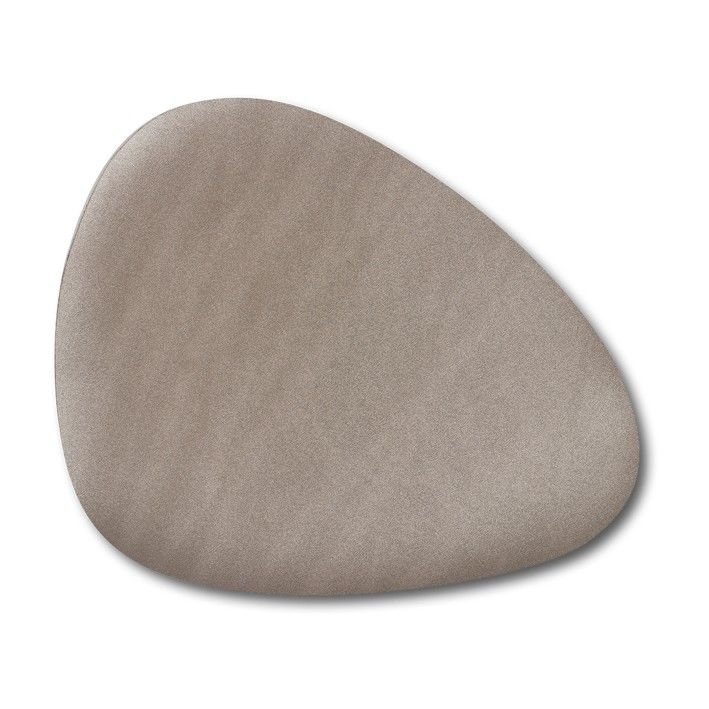 ZELLER Tischset CurveKunstleder metallic taupe 