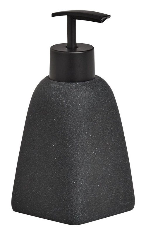 ZELLER Seifenspender Dark Stone Polyresin schwarz 