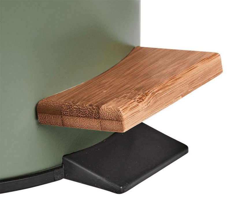 ZELLER Treteimer Bamboo Metall salbeigrün 3 l 