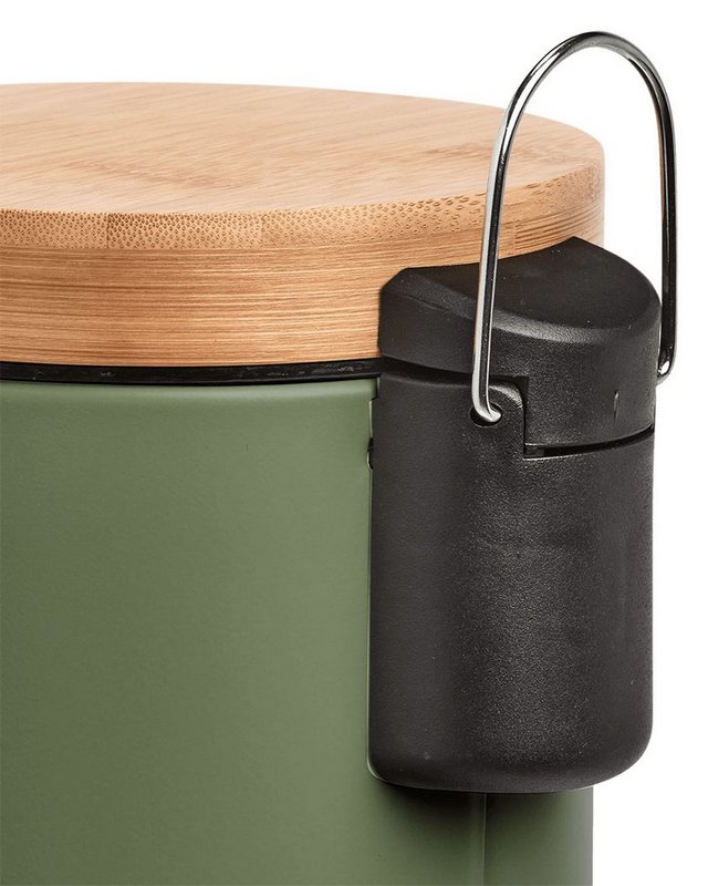 ZELLER Treteimer Bamboo Metall salbeigrün 3 l 