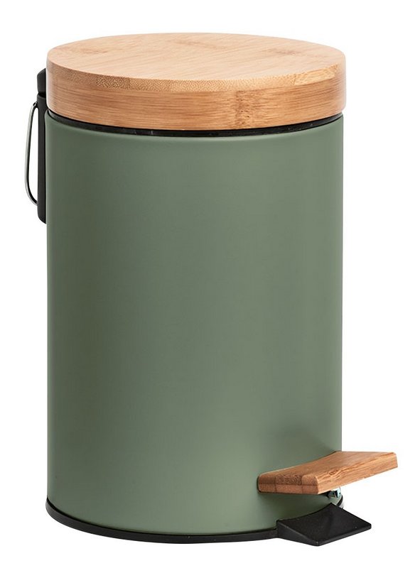 ZELLER Treteimer Bamboo Metall salbeigrün 3 l 