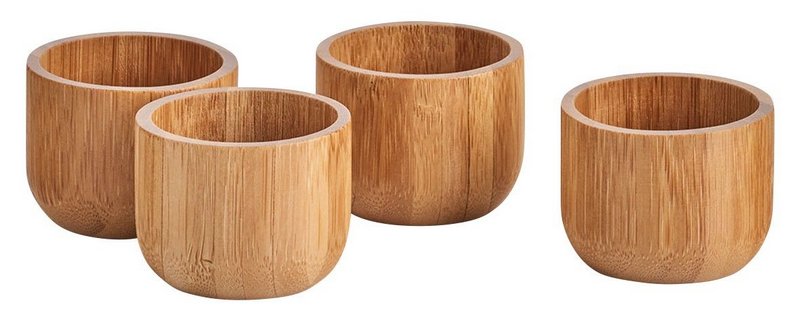 ZELLER Eierbecher Bamboo 4 Stück ø 5x4 cm 