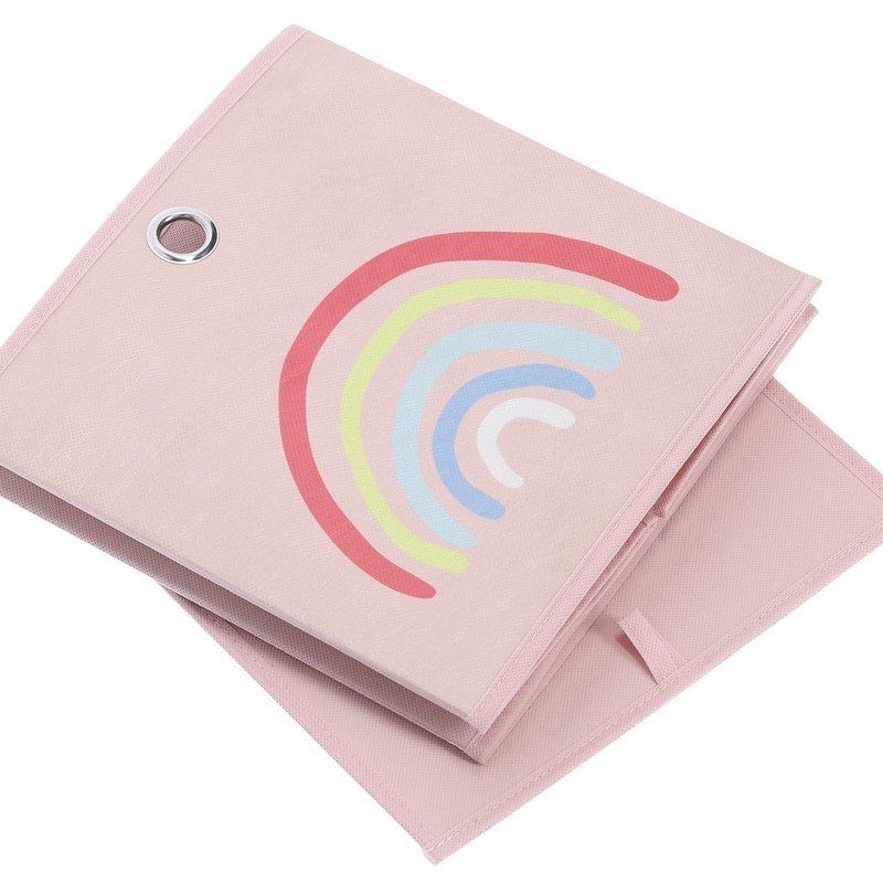ZELLER Aufbewahrungsbox Rosy Rainbow rosé Vlies 