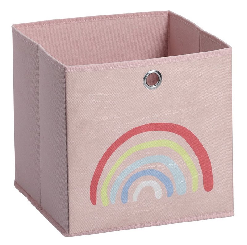ZELLER Aufbewahrungsbox Rosy Rainbow rosé Vlies 