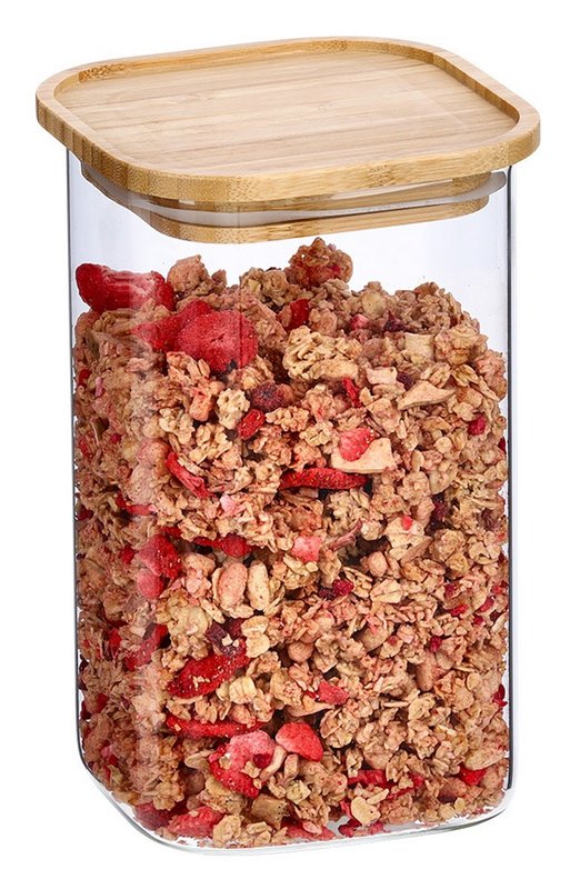ZELLER Vorratsglas mit Bambusdeckel 1400ml 