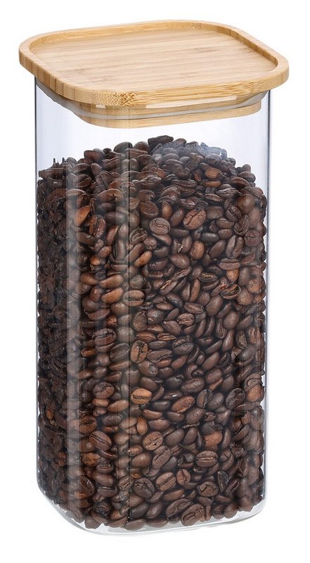 ZELLER Vorratsglas mit Bambusdeckel 1600ml 