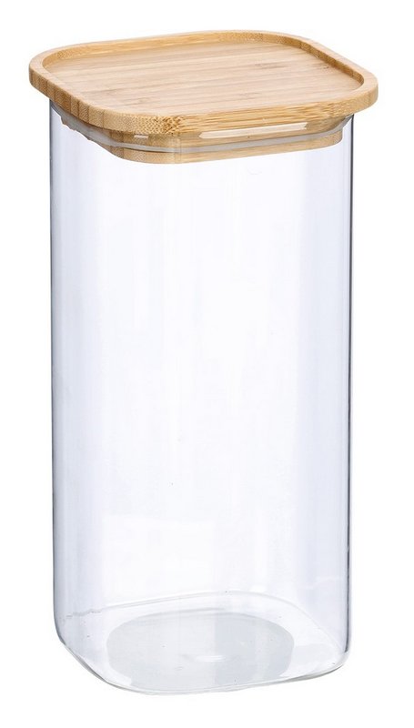 ZELLER Vorratsglas mit Bambusdeckel 1600ml 