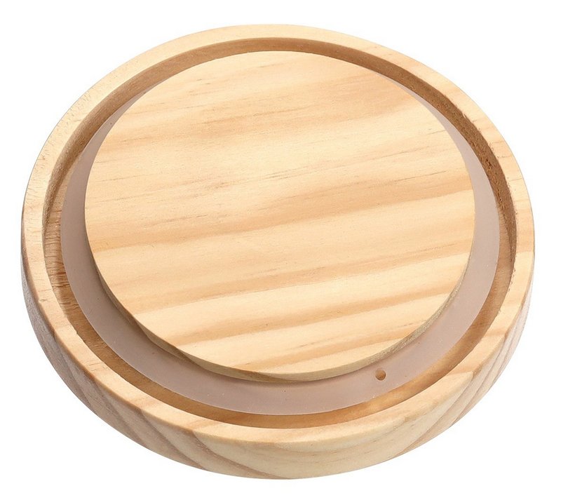 ZELLER Vorratsglas mit Holzdeckel 830 ml rund 