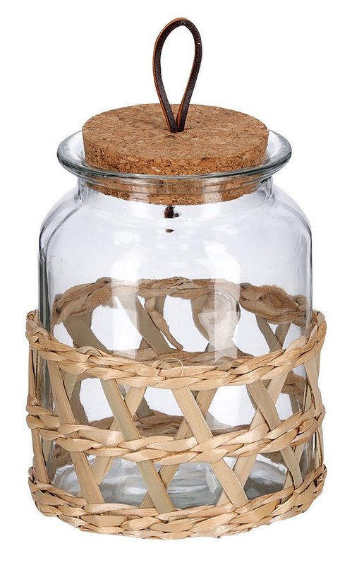 ZELLER Vorratsglas Boho mit Korkdeckel 1000 ml 