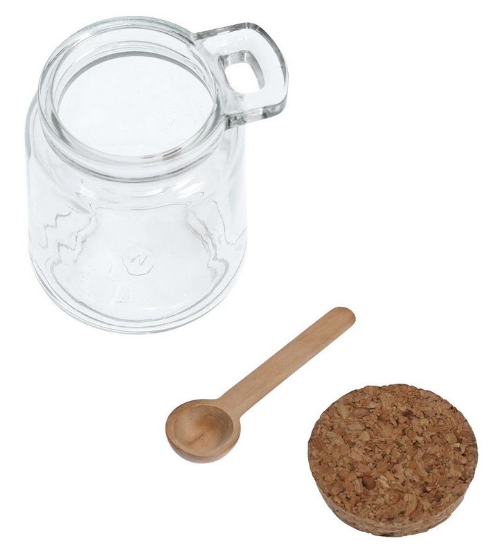 Zeller Vorratsglas mit Löffel und Korkdeckel 