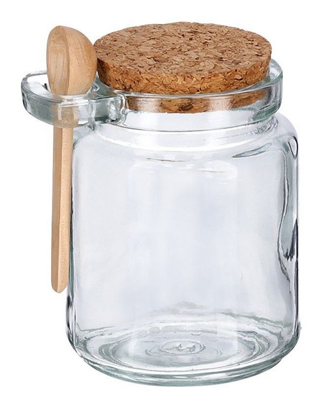 Zeller Vorratsglas mit Löffel und Korkdeckel 