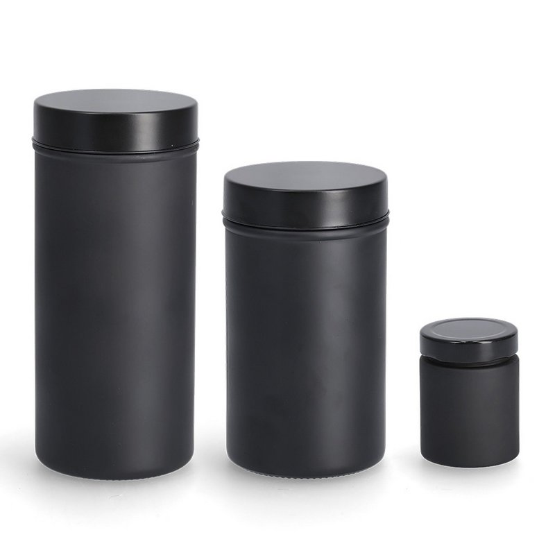 ZELLER Vorratsglas mit Metalldeckel schwarz 900 ml 