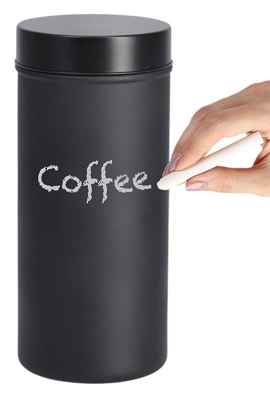 ZELLER Vorratsglas mit Metalldeckel schwarz 1250 ml 