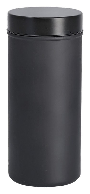 ZELLER Vorratsglas mit Metalldeckel schwarz 1250 ml 